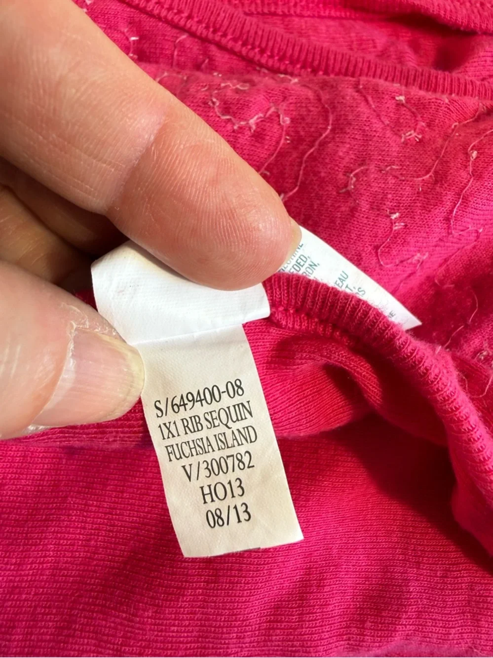 Old Navy Sequin Tank Top Fuchsia Sparkle Shell Party NYE Glam Disco Y2K Small - Picture 11 of 11